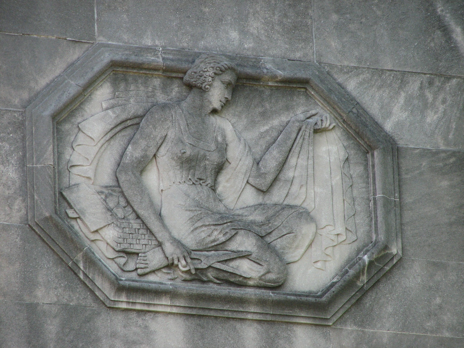 Deco carvings adorn the front section of Dobbins on Lehigh Avenue.