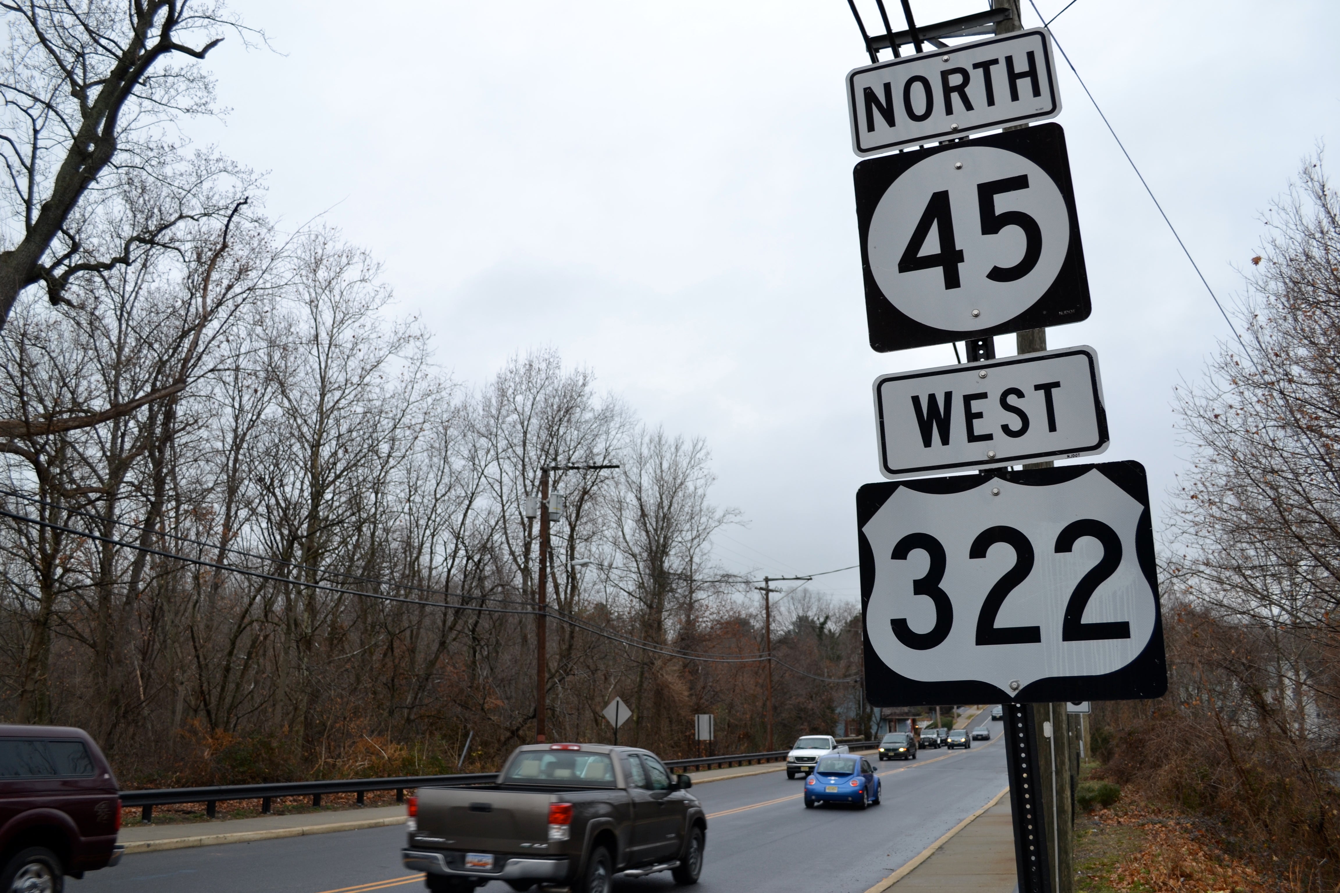 Part of the congestion problem was due to the fact that Route 322 met and joined Route 45 through Mullica Hill