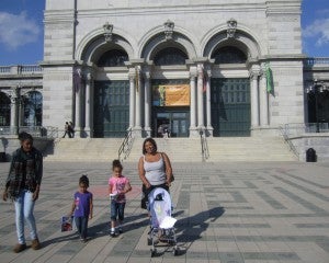 Erica Adams and her family visited the Please Touch Museum in Memorial Hall. Adams said that she's come there for parties.