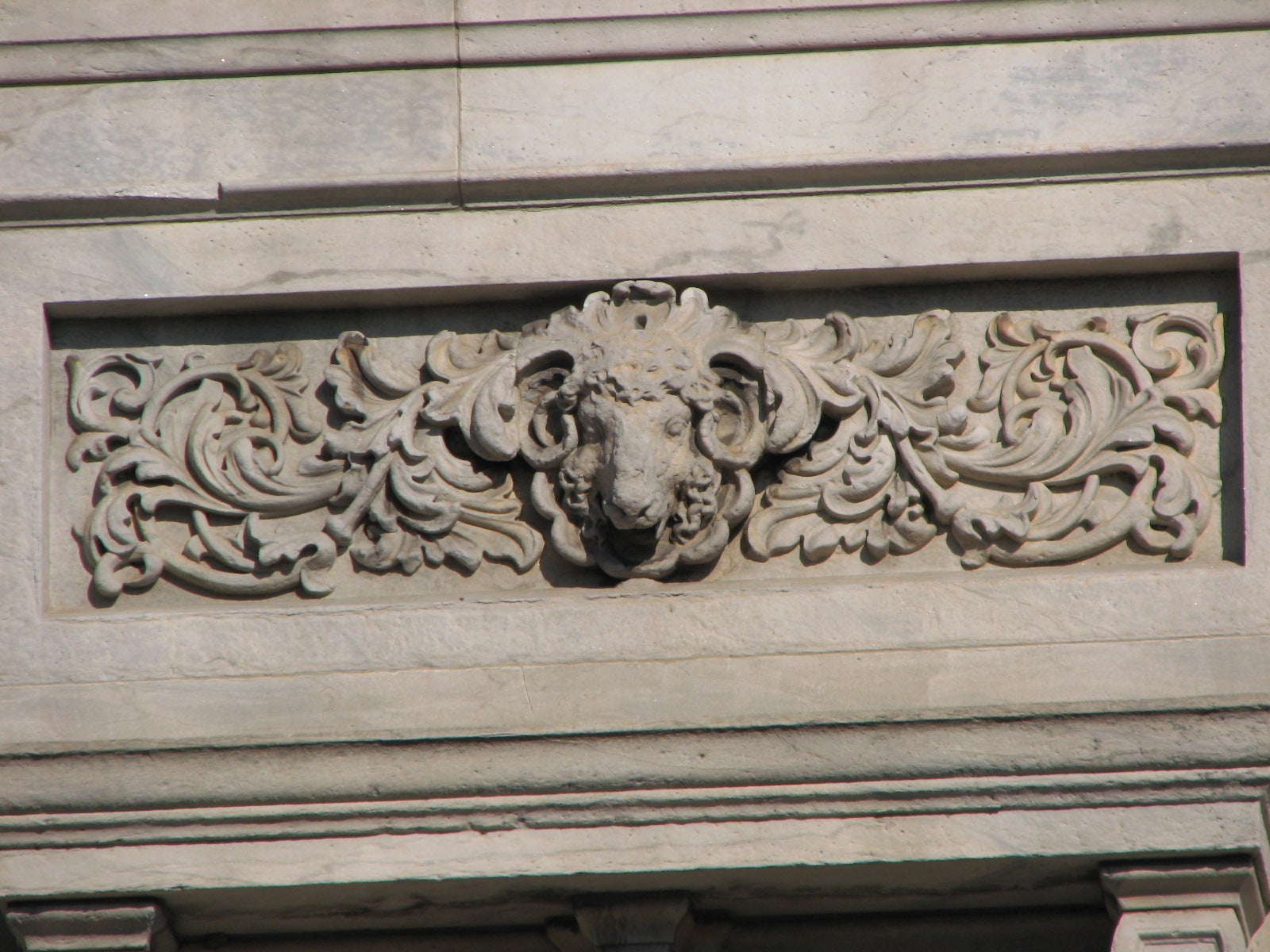 Farm animals smile from the second-story windows. 