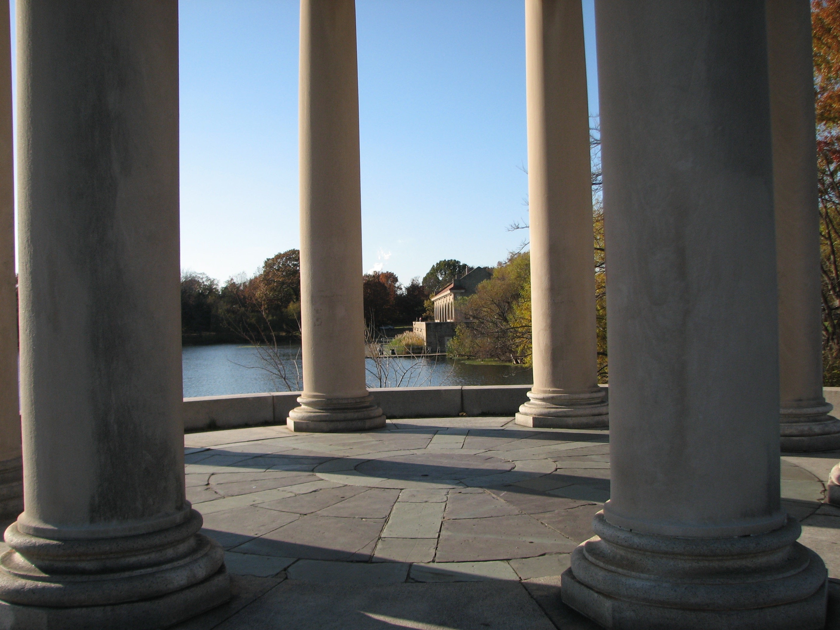 The park buildings offer wonderful views of each other.