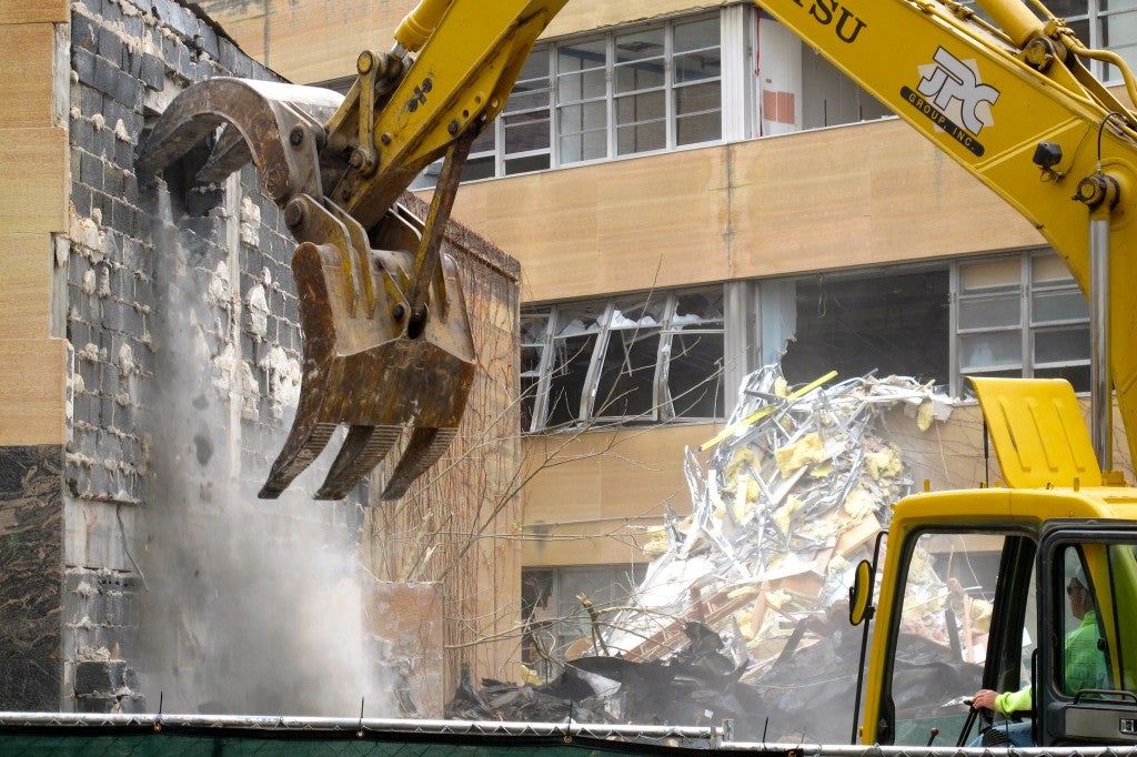 From Eyes on the Street: Modernist Hillman Medical Center demolition underway