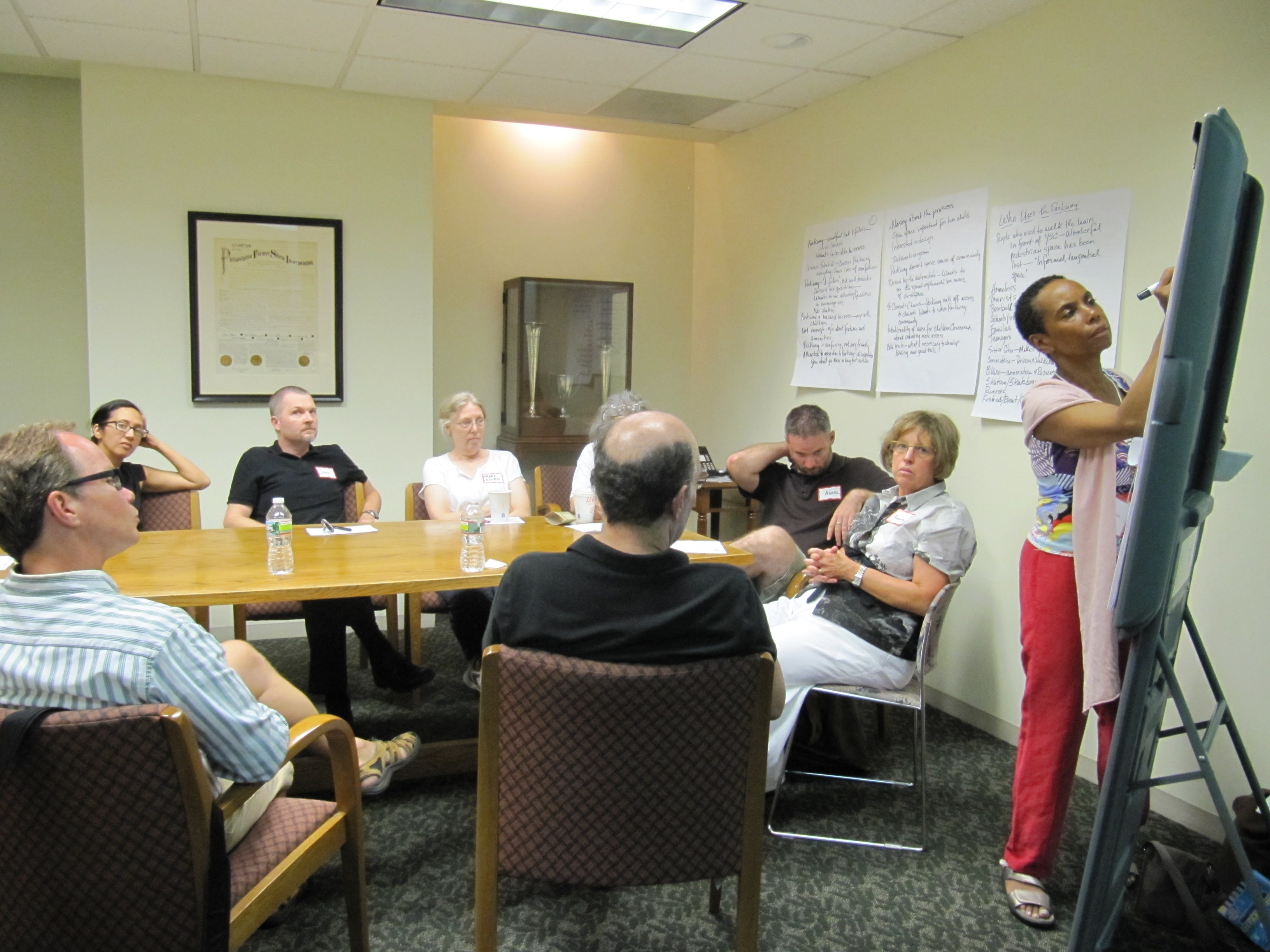 Community meeting at the Pennsylvania Horticultural Society