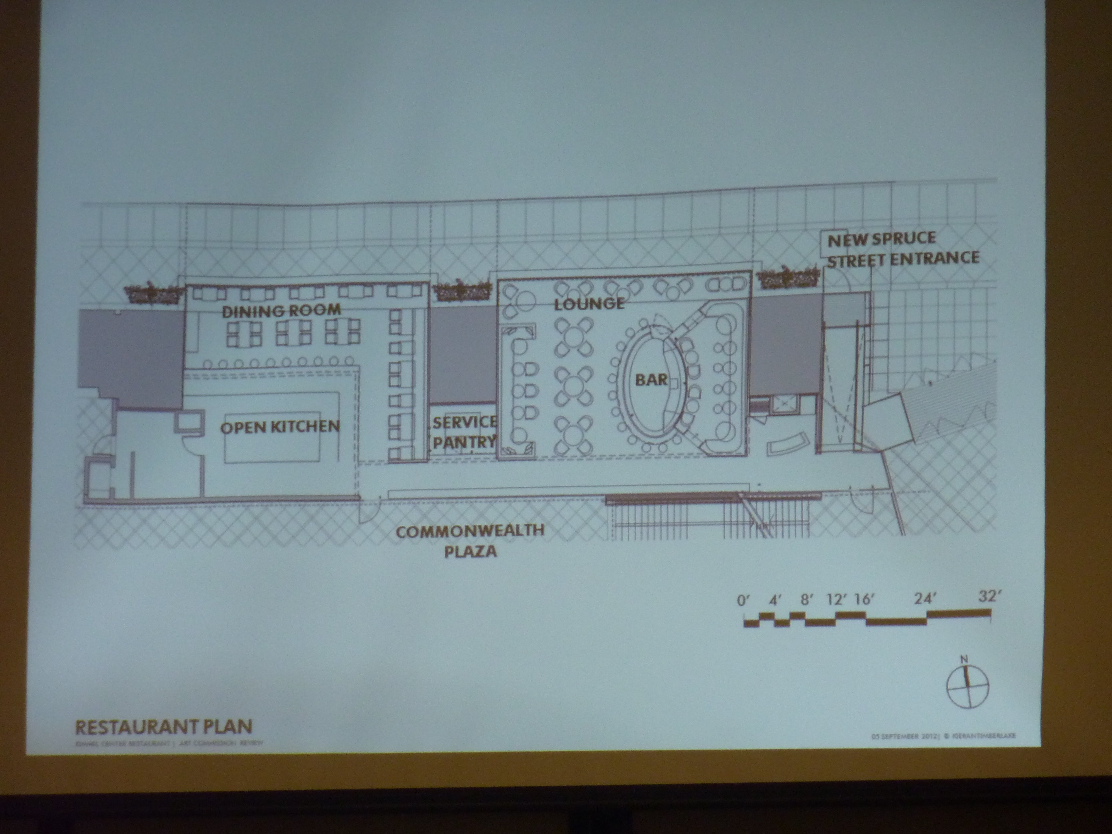 Floorplan for Kimmel Center restaurant