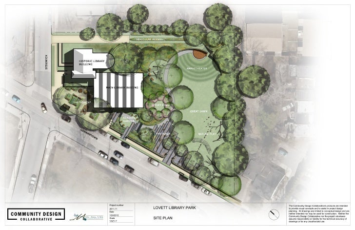 An overview of planned improvements on the library grounds.