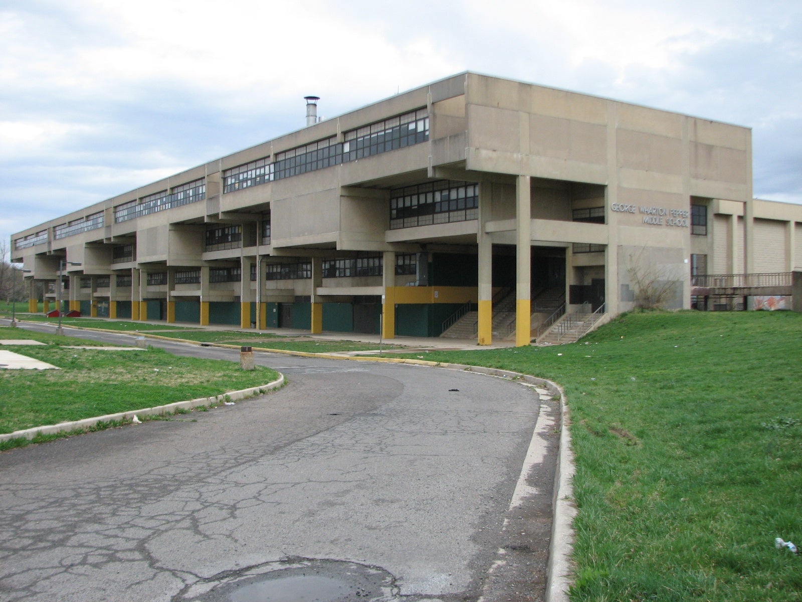 The former Pepper Middle School, closed in 2013 because of flooding issues.