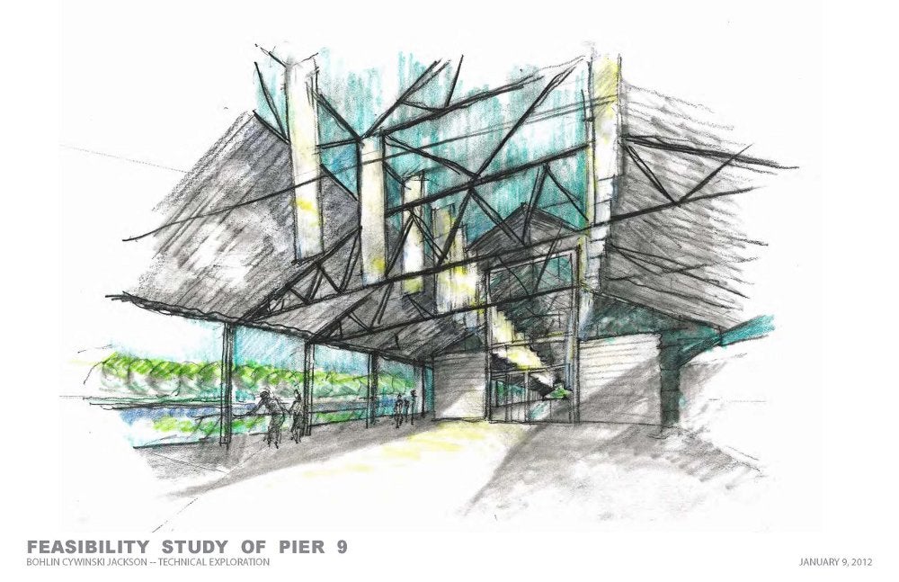 Sketch of a possible future Pier 9