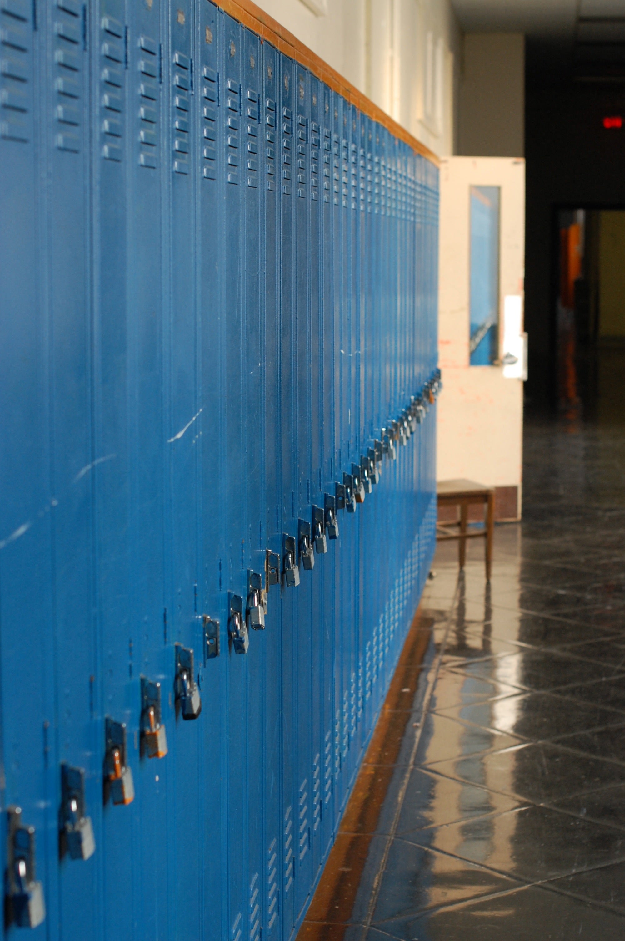 An empty hallway at West Philadelphia High.