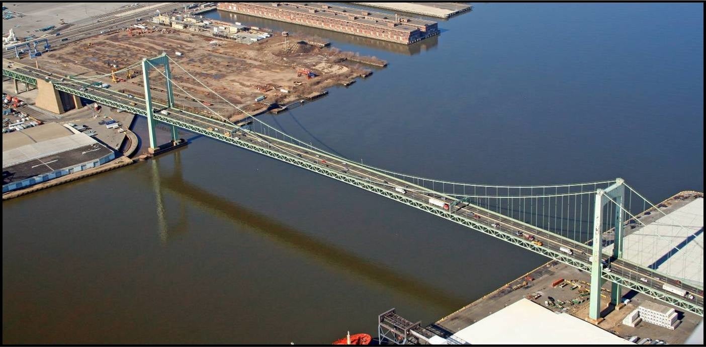 Forty million vehicles crossed the Walt Whitman Bridge in 2009. Photo courtesy of DRPA