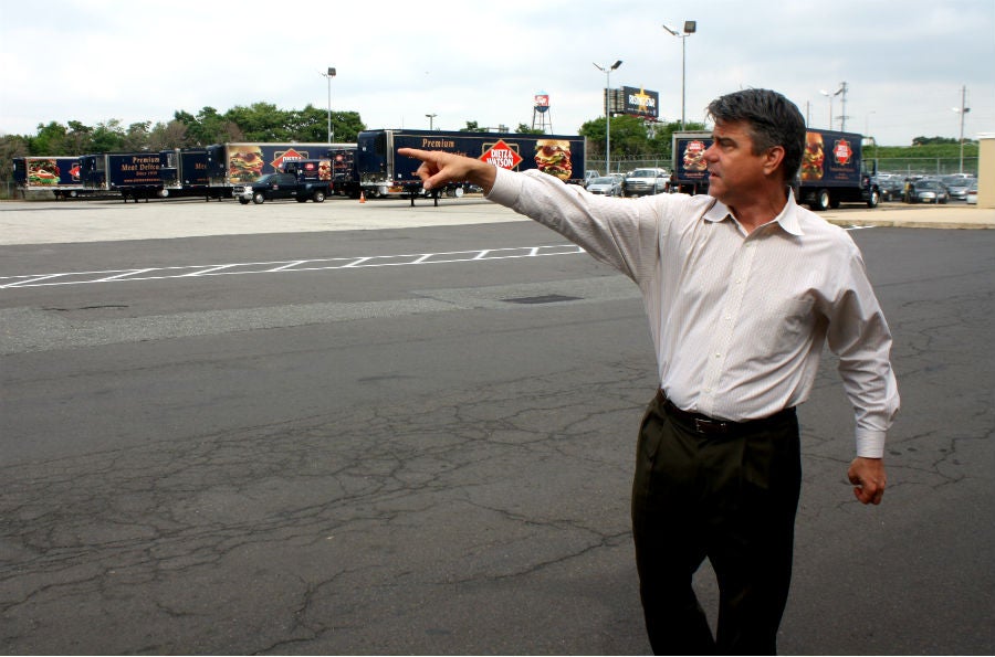 Councilman Henon points to Fish & Boat parcel