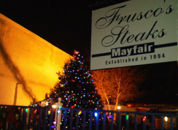 Mayfair will once again hold its annual tree lighting ceremony along Frankford Avenue next to Frusco's. NEast Philly File Photo/Dec. 2010