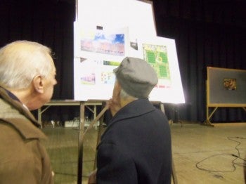 Upper Holmesburg residents study Holy Family University's early plans for the redevelopment of Liddonfield. Photo/Shannon McDonald