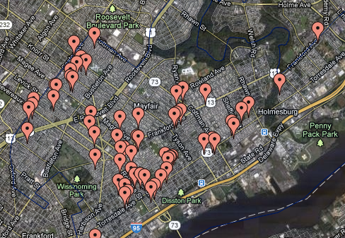 Some of the bad neighbors who owe taxes and have multiple L&I citations in the 6th Council District. Interactive map available at BobbyHenon.com.
