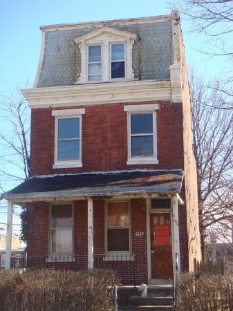 A house on Ditman Street in Tacony that's been sealed by L&I. Photo/Matthew Flowers