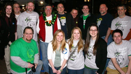 Team Ryan before the St. Baldrick's shave. Photo courtesy of Archbishop Ryan High School