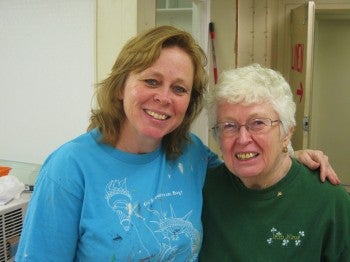 Nora McClosky and Claire McCafferty of The Blooming Artist Studio, new to Oxford Avenue. Photo/G. E. Reutter