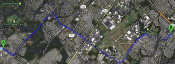 Fox Chase School (A) and the Arts Academy at Rush (B) will get more seats in September. Image/Google Maps