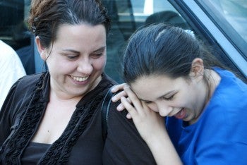 Cathy Browning and neice Mikaila say they'll fight to help keep St. Josephat's open. Photo/Erin Dungee