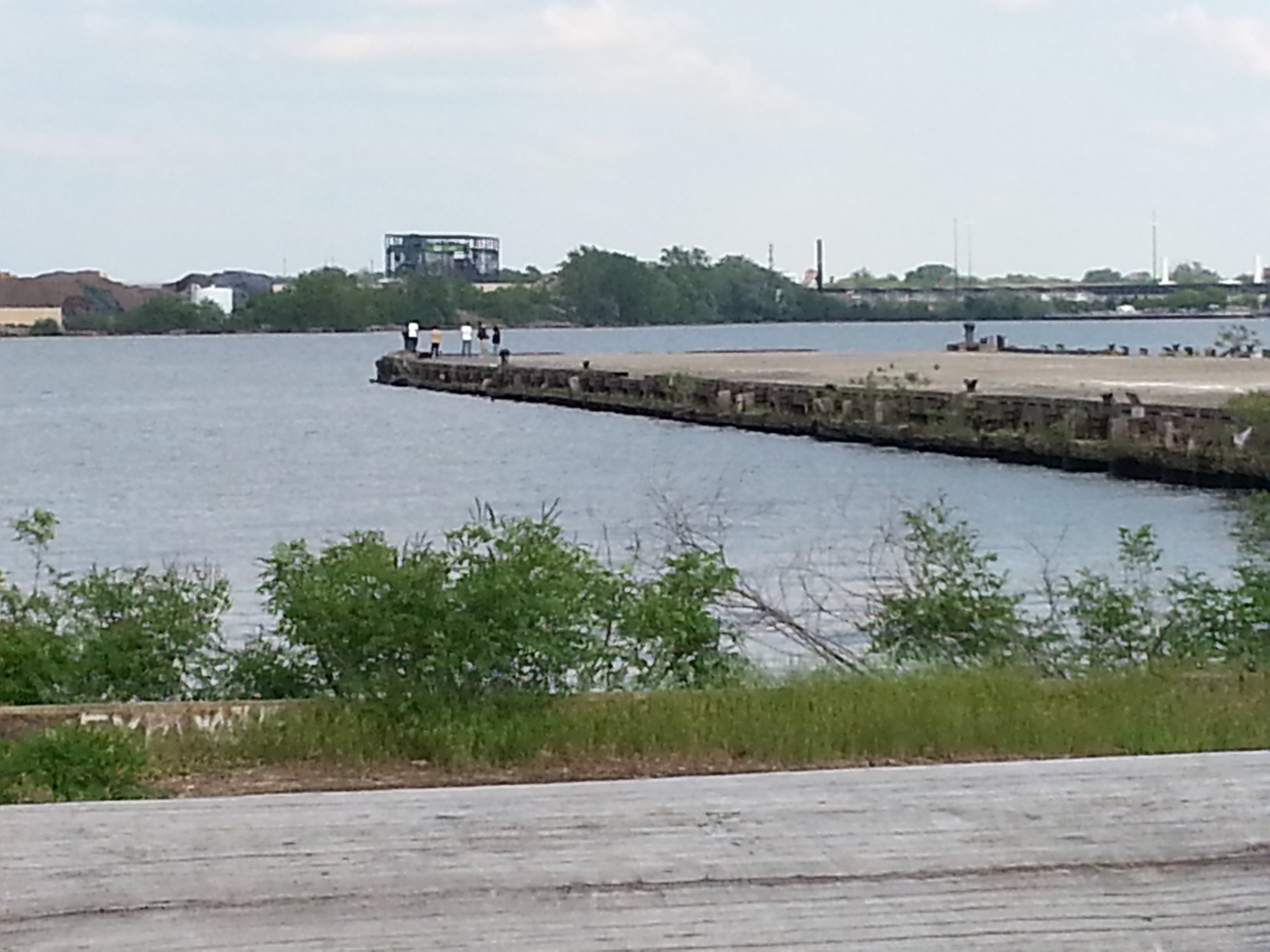 These folks shouldn't be out on this pier. Photo taken in May