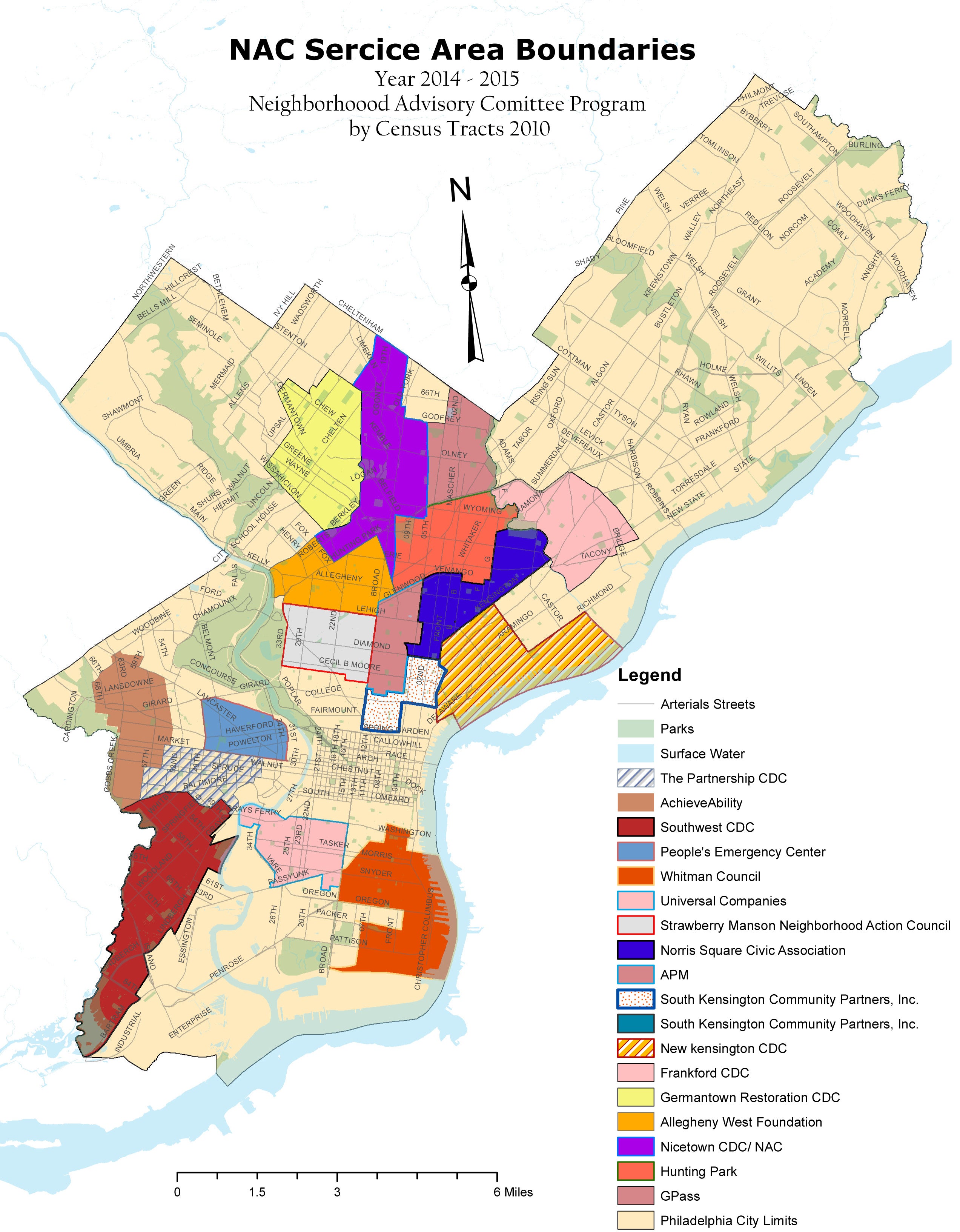 2014-15 NAC service area boundaries