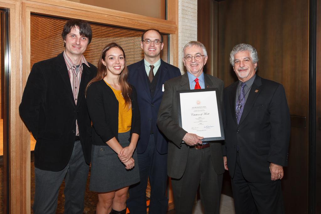  A happy crew celebrating Claflen Associates Excellence Award for Skyplane