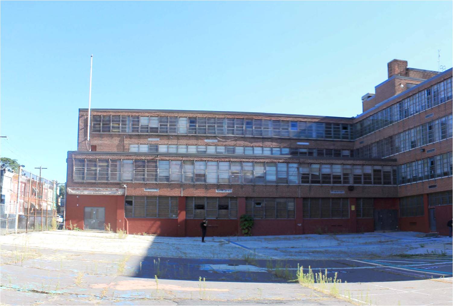 Bands of windows characterize M. Hall Stanton School's exterior | courtesy of Community Design Collaborative