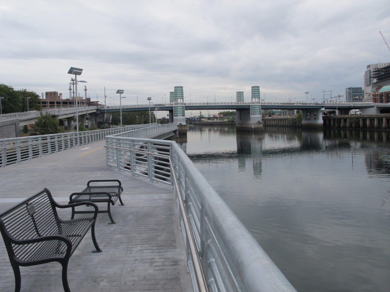 Boardwalk on the Schuylkill benches