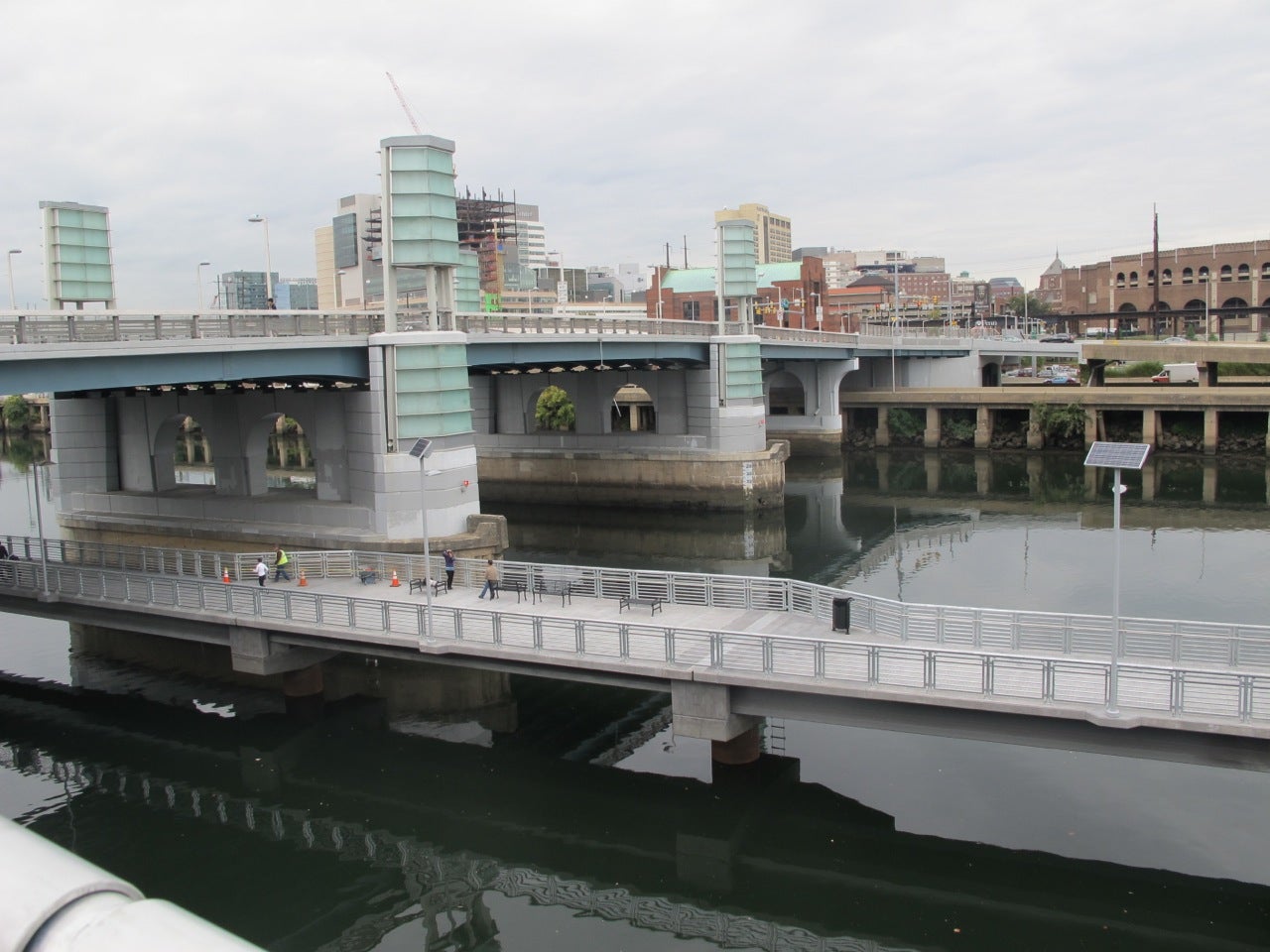 Boardwalk on the Schuylkill South St. Bridge view