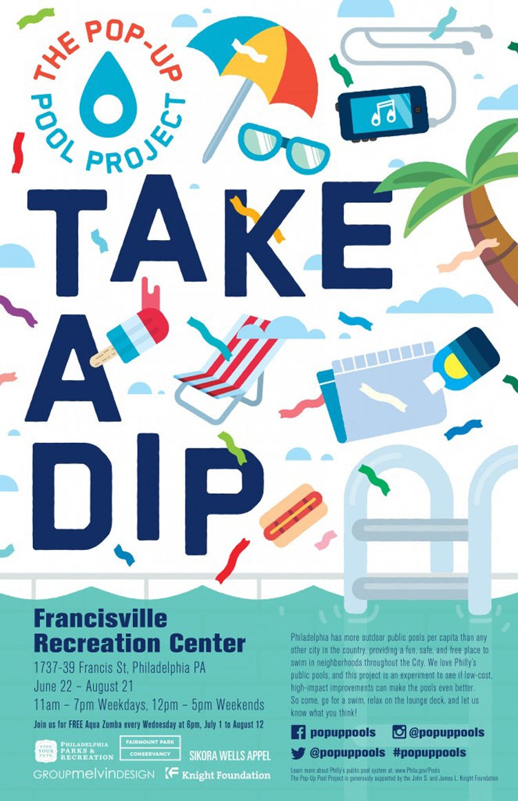 Francisville's Pop-Up Pool Project will be open through August 21, 2015 