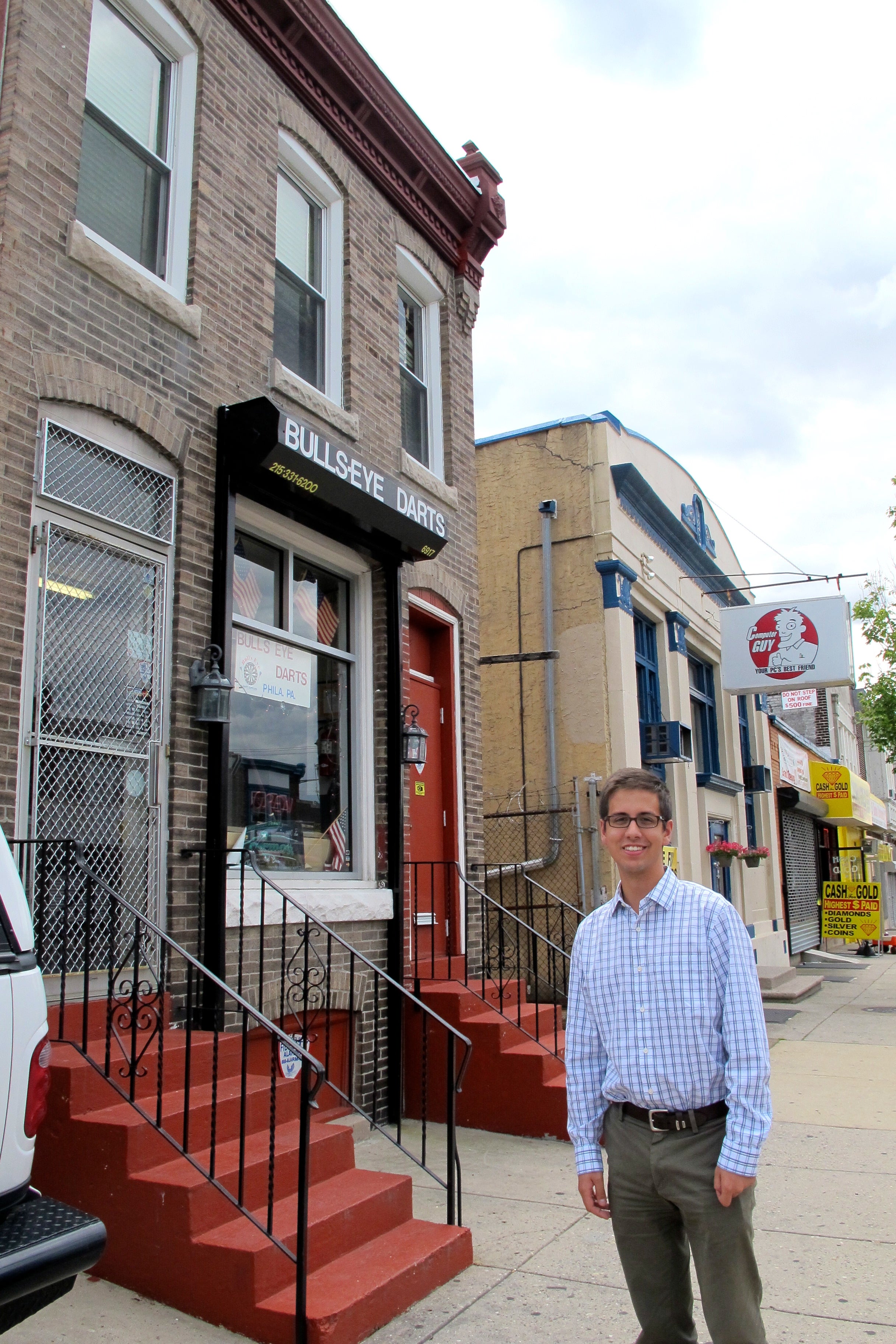 (Alex Balloon, Tacony CDC Corridor Manager, on Torresdale Avenue.)