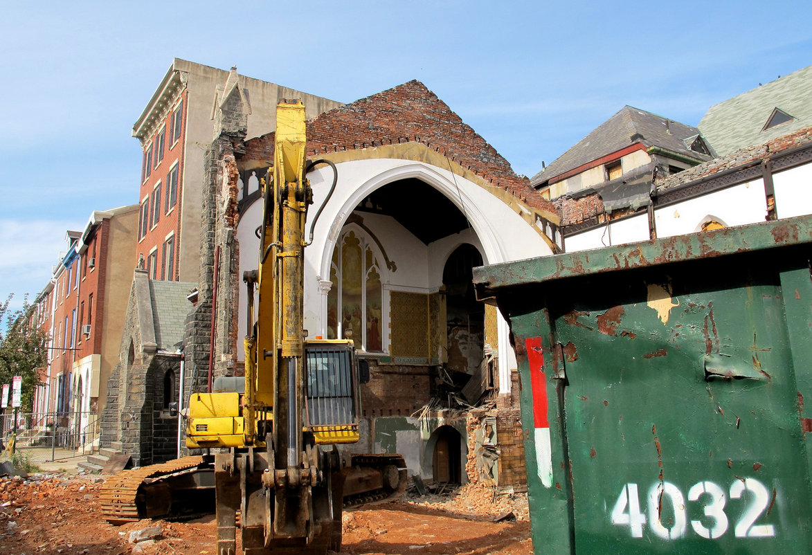 Ruffin Nichols Memorial AME Church Demo underway