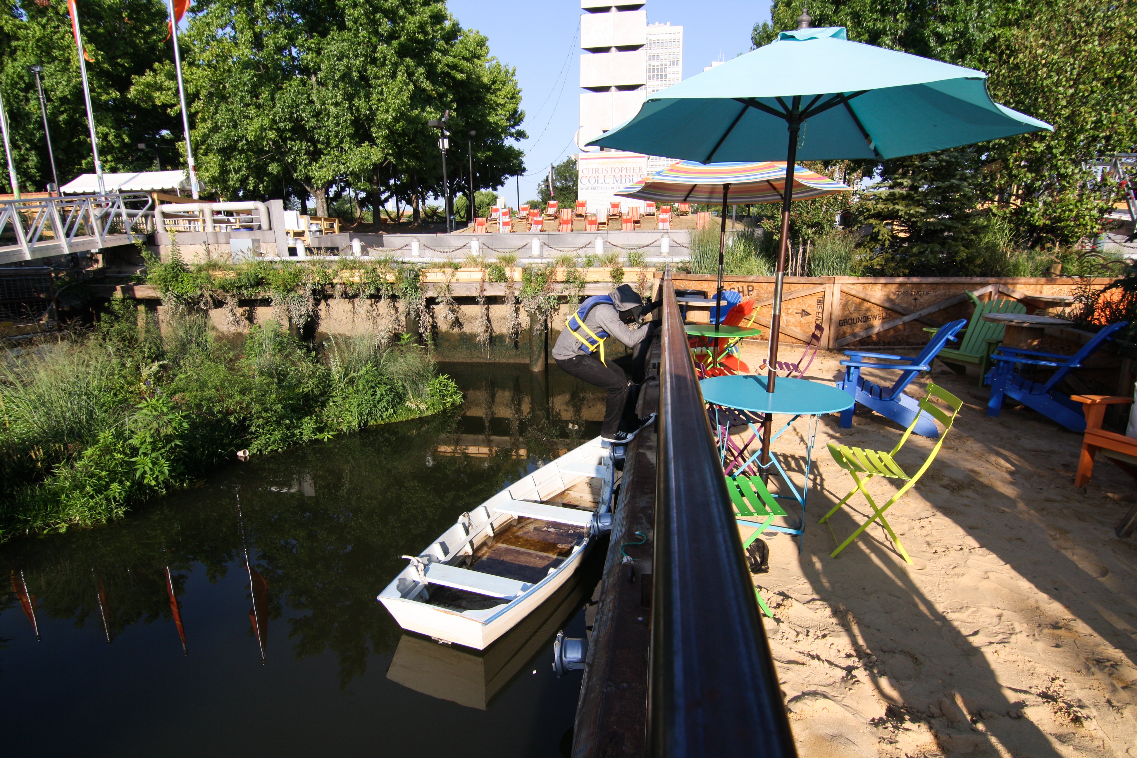 Kid Hazo installation at Spruce Street Harbor Park