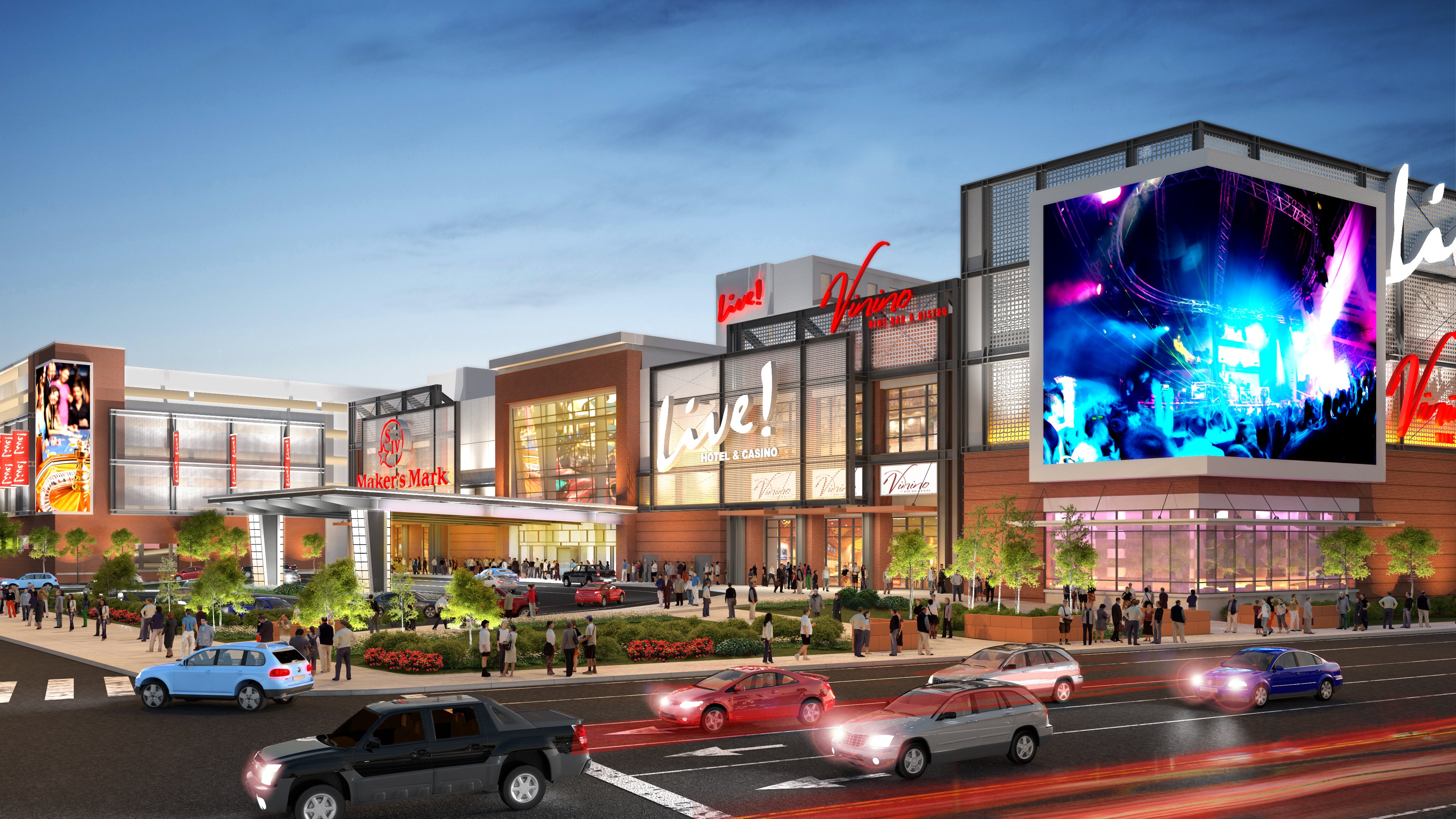 Live! Casino rendering, Darien street perspective