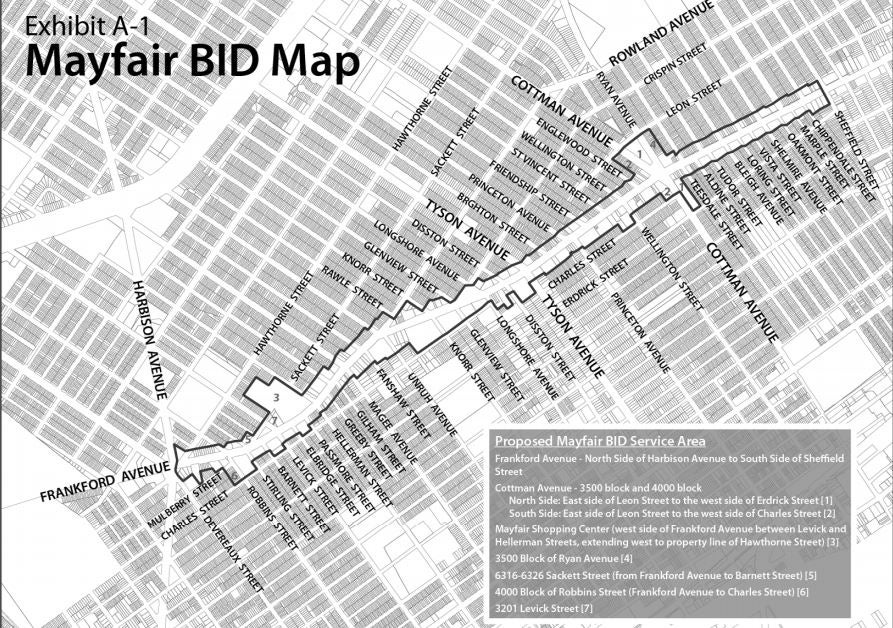 Mayfair Business Improvement District service area