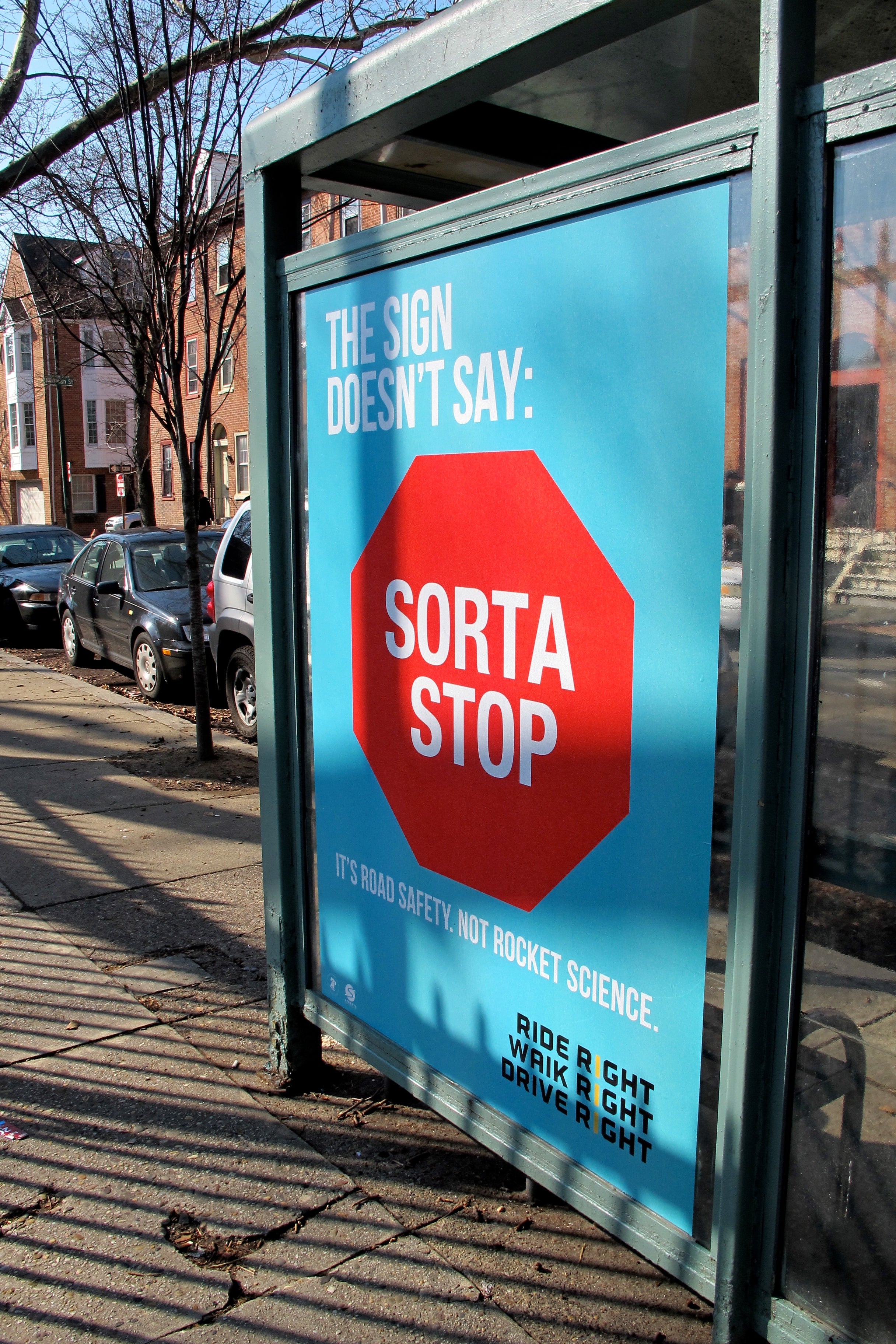 MOTU PSA on the 23 bus stop at 11th and Lombard.