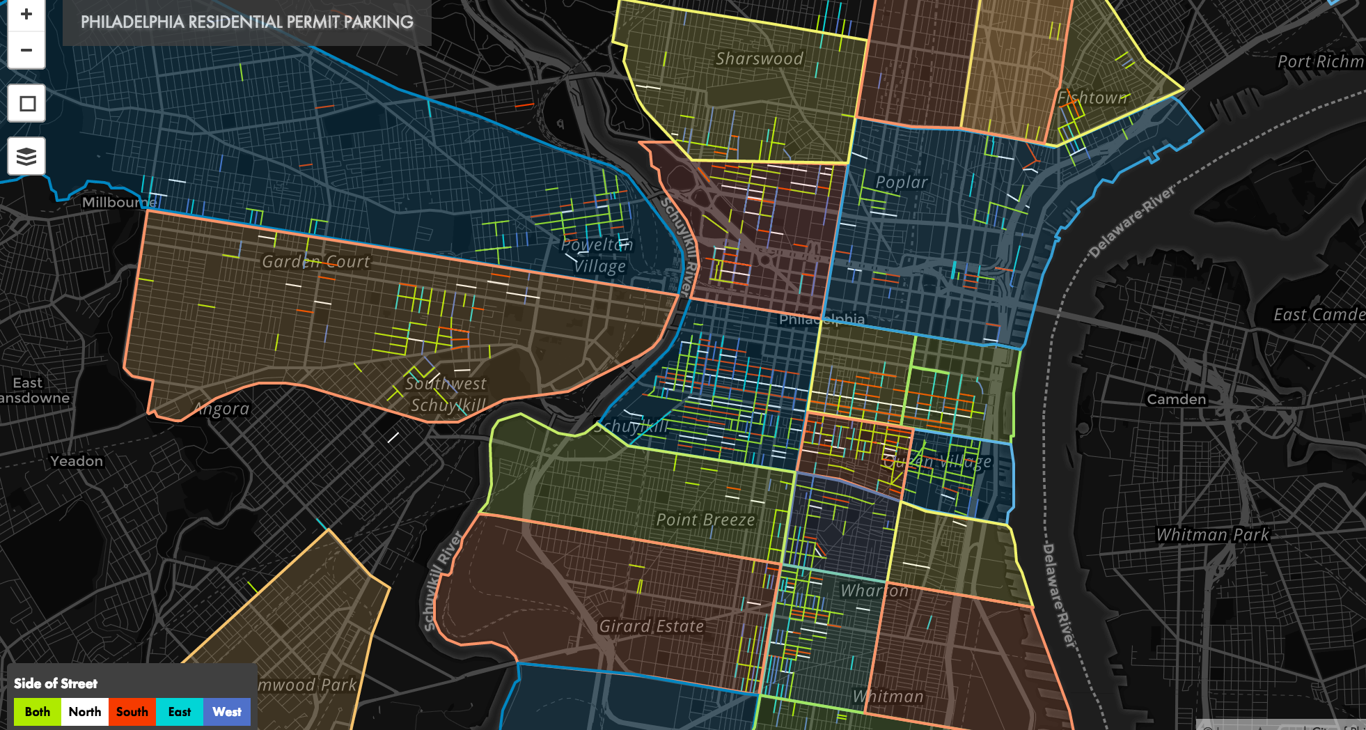 Map: Here are all of Philly's residential permit parking streets - WHYY