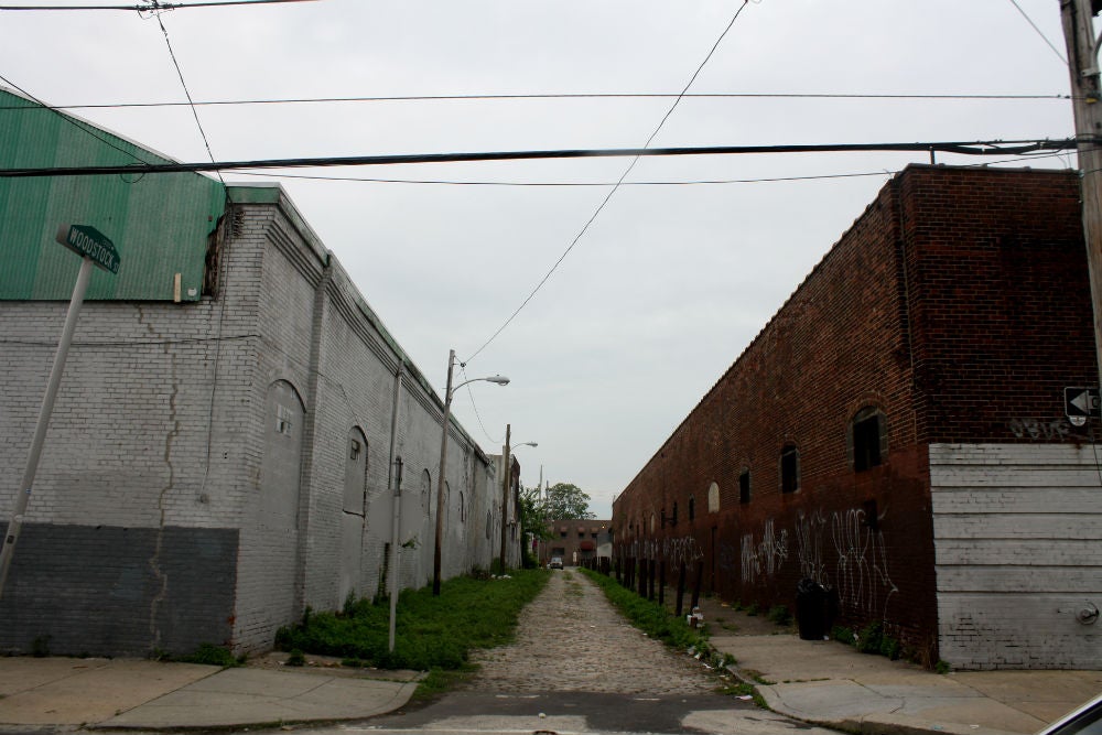 Point Breeze development site at Wharton and Woodstock. 48 homes planned for property on right. An additional 22 were planned for property on left, but rejected by ZBA. 