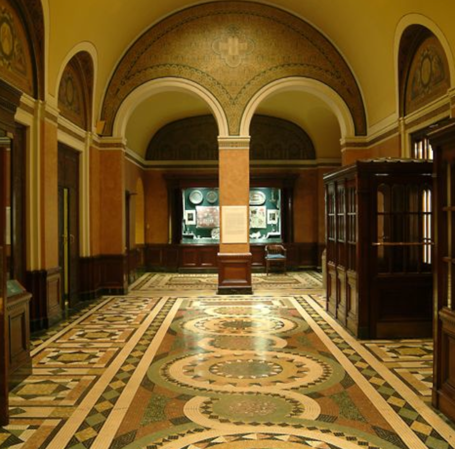 D’Ascenzo Studio designed the mosaic floor of the old building.