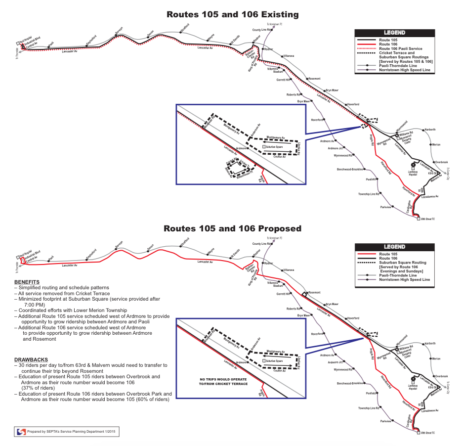 Routes 105 and 106 Proposal