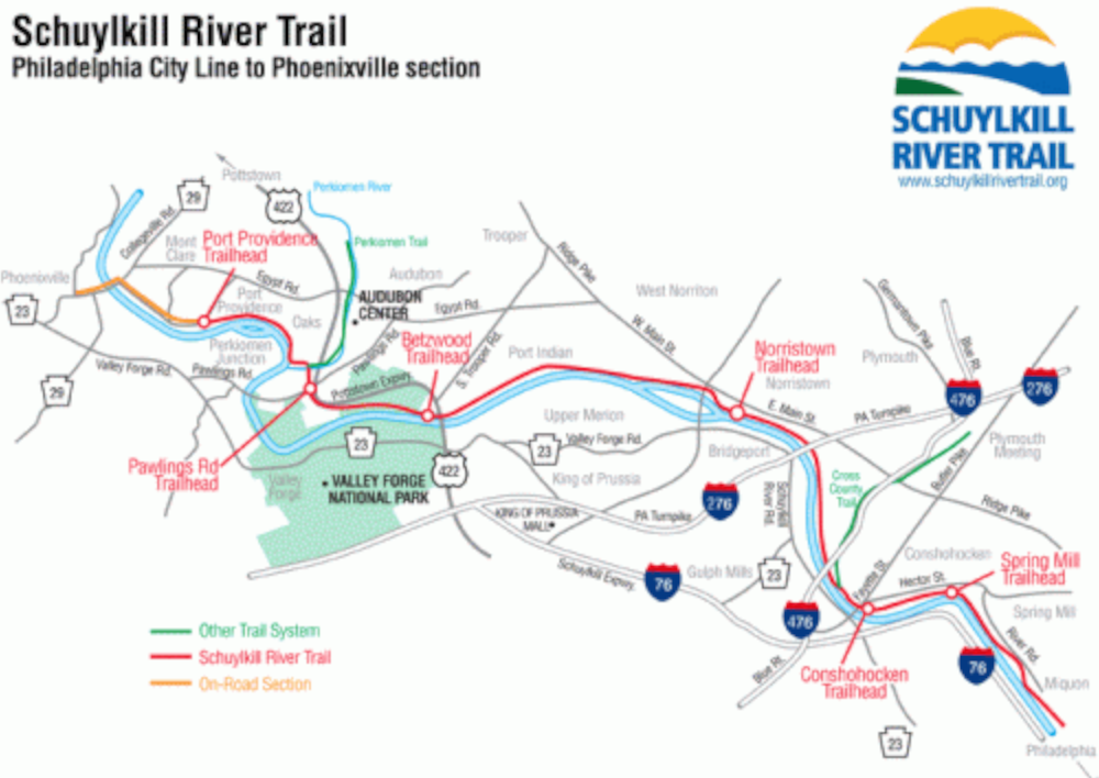 Schuylkill river bike sales trail