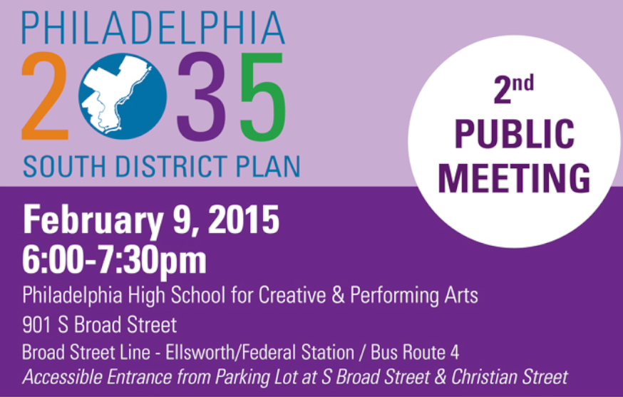 South Philadelphia District plan meeting, Feb. 9, 2015