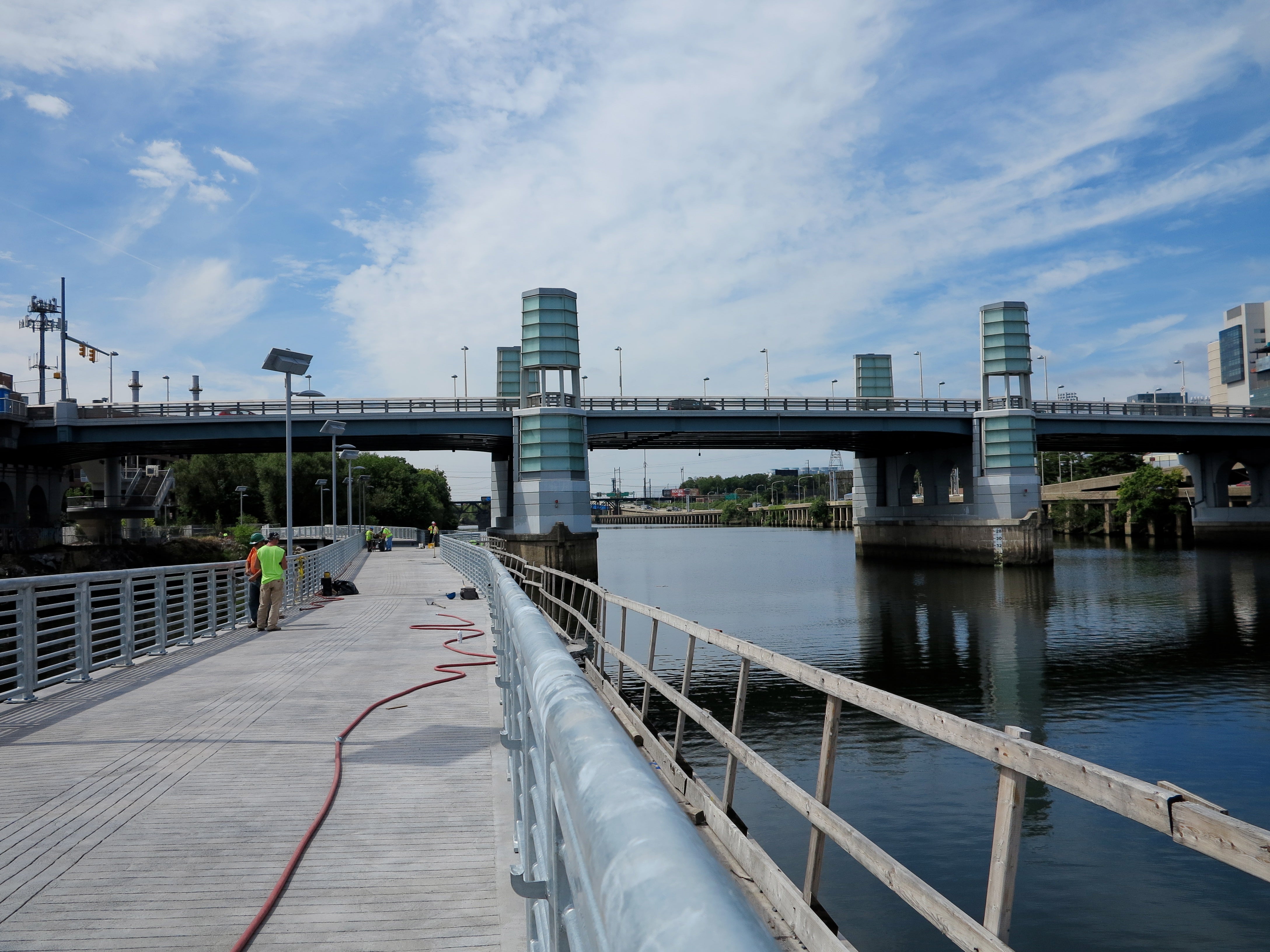 The South Street Bridge from the boardwalk