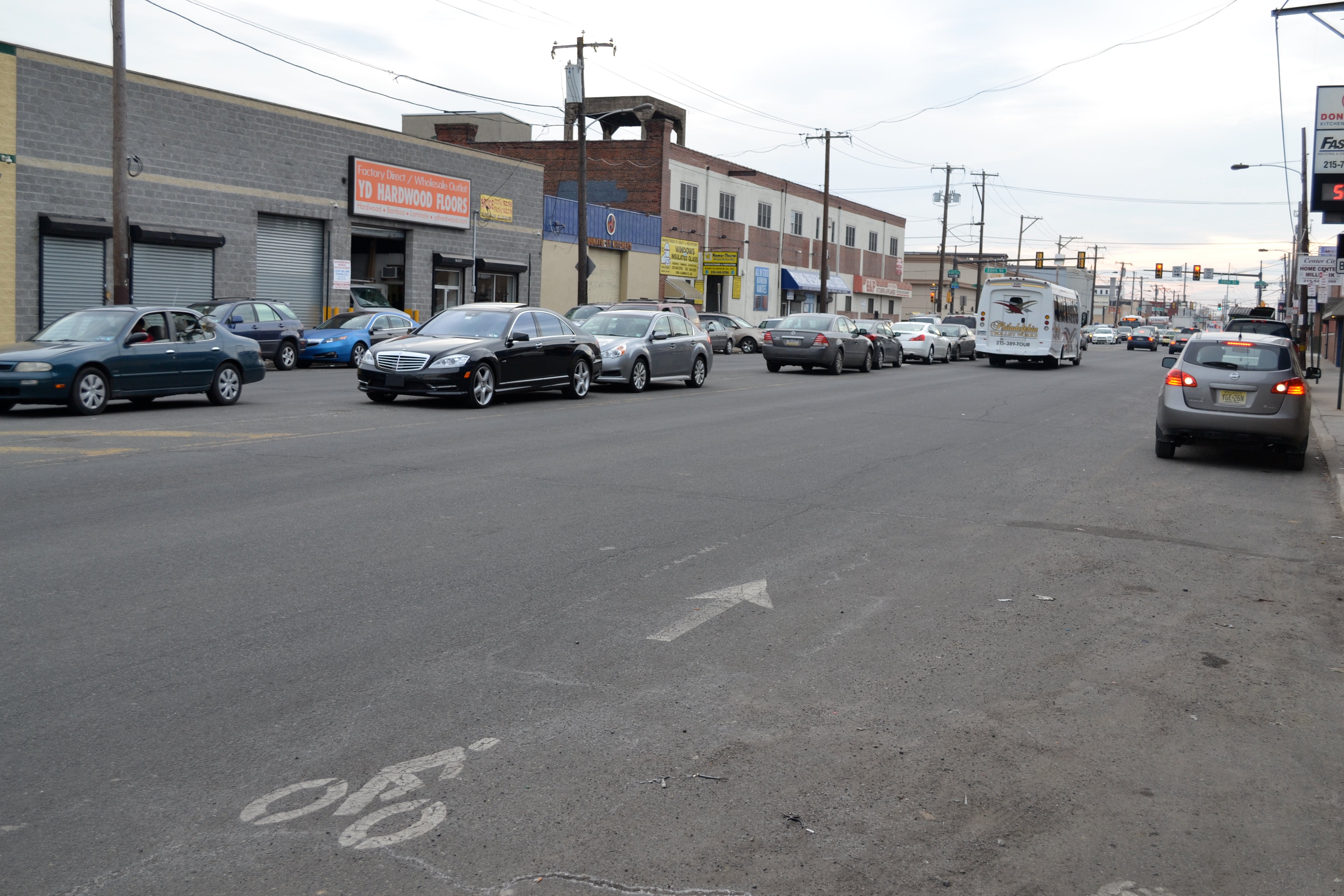 Today the bike lanes that exist on portions of Washington Ave are faded almost beyond recognition