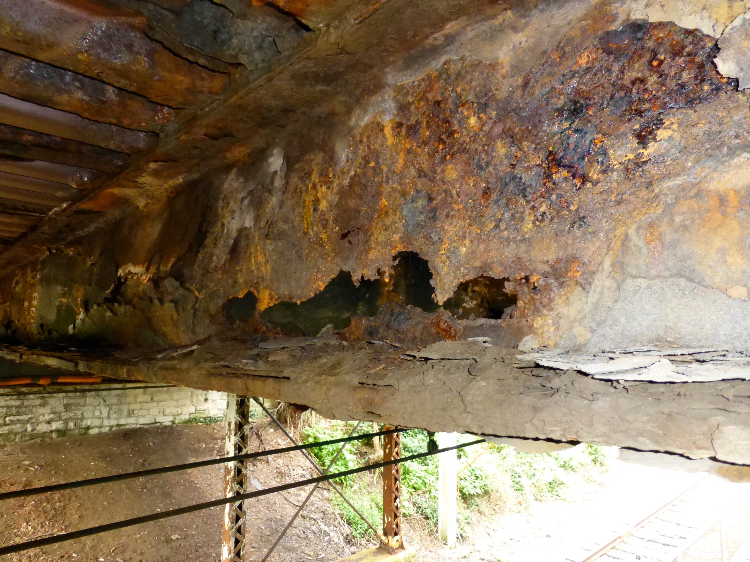 Willow Grove Ave Bridge corrosion, photo courtesy of the Streets Dept.