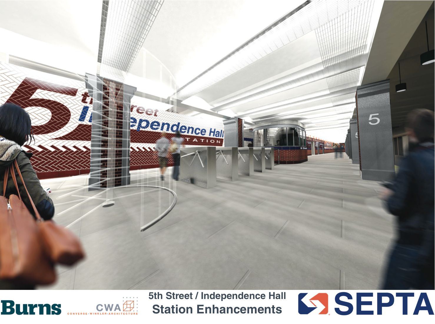 5th Street / Independence Hall: Platform rendering | courtesy of SEPTA