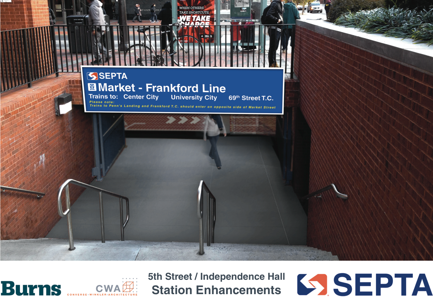 5th Street / Independence Hall: NE entrance will see limited changes | courtesy of SEPTA