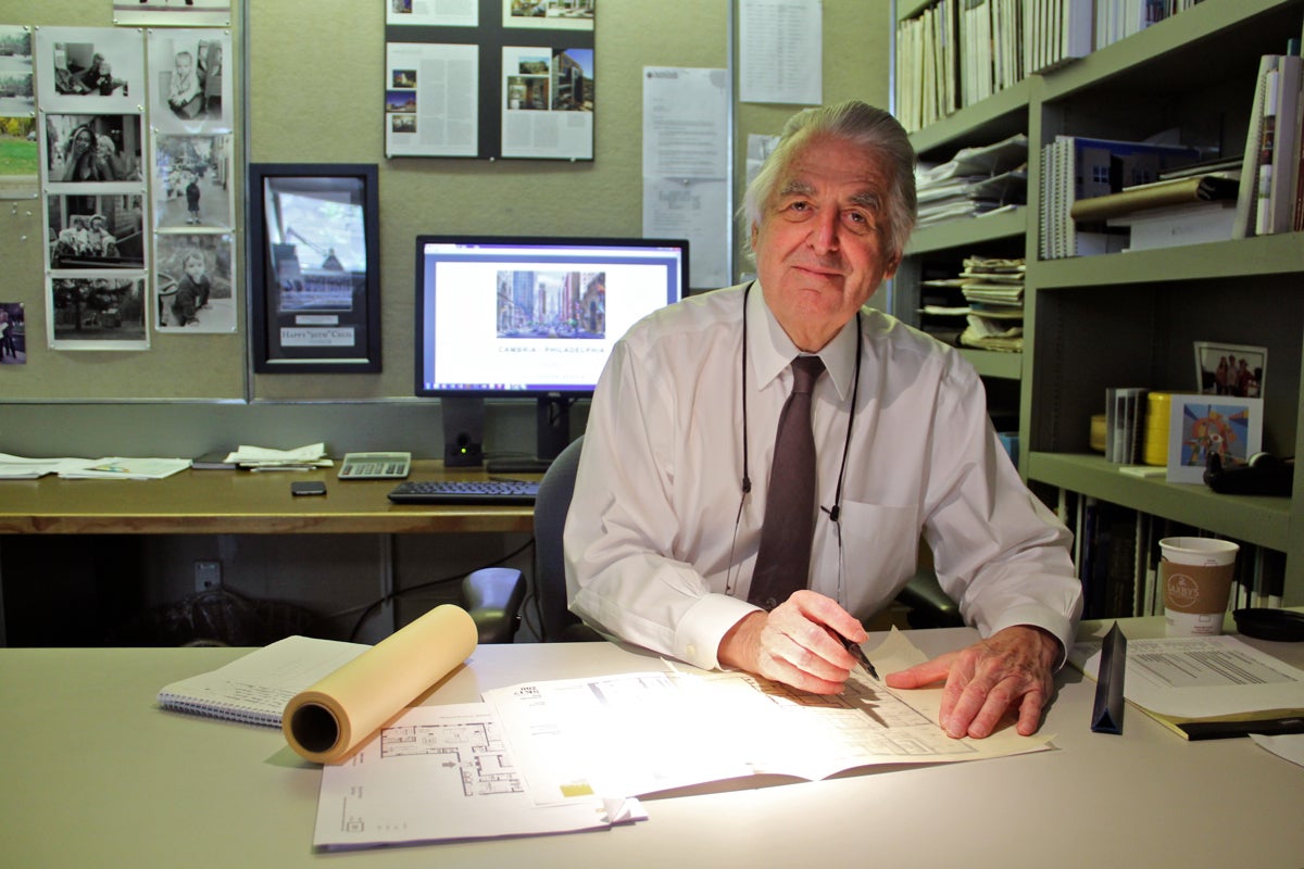 Architect Cecil Baker in his office | Emma Lee / WHYY