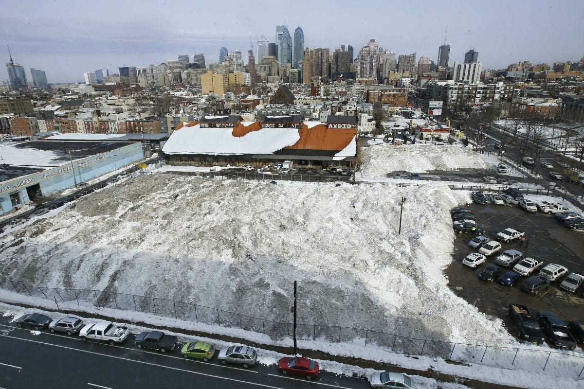 Broad and Washington snow pile