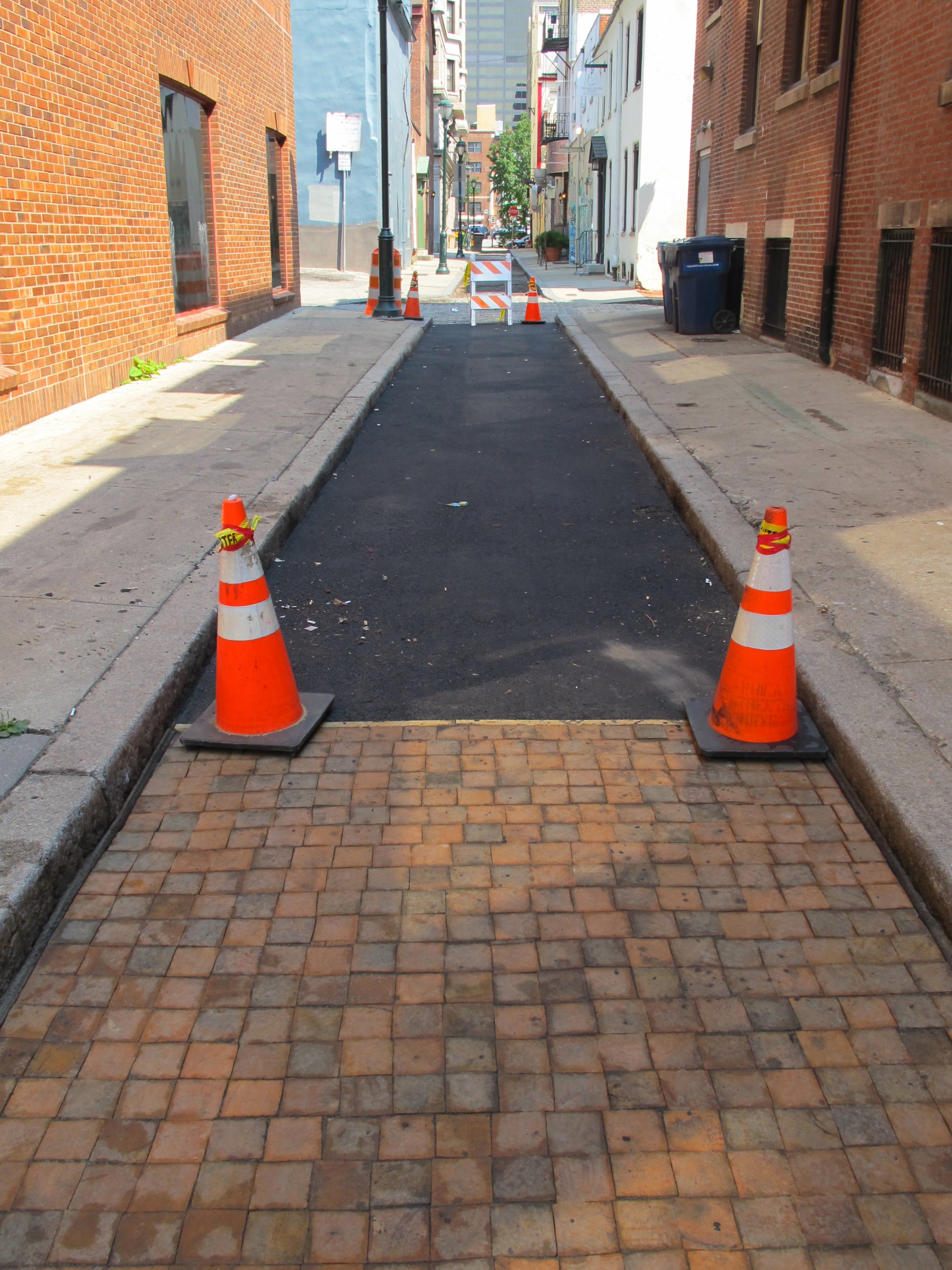 Camac Street saw half a block of repairs in summer 2015.