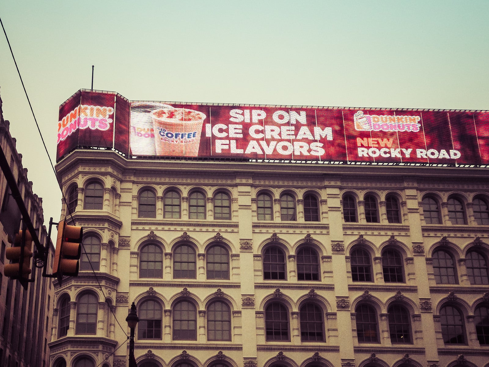 Digital sign on top of Lit Brothers building | Michael Klusek, EOTS Flickr group